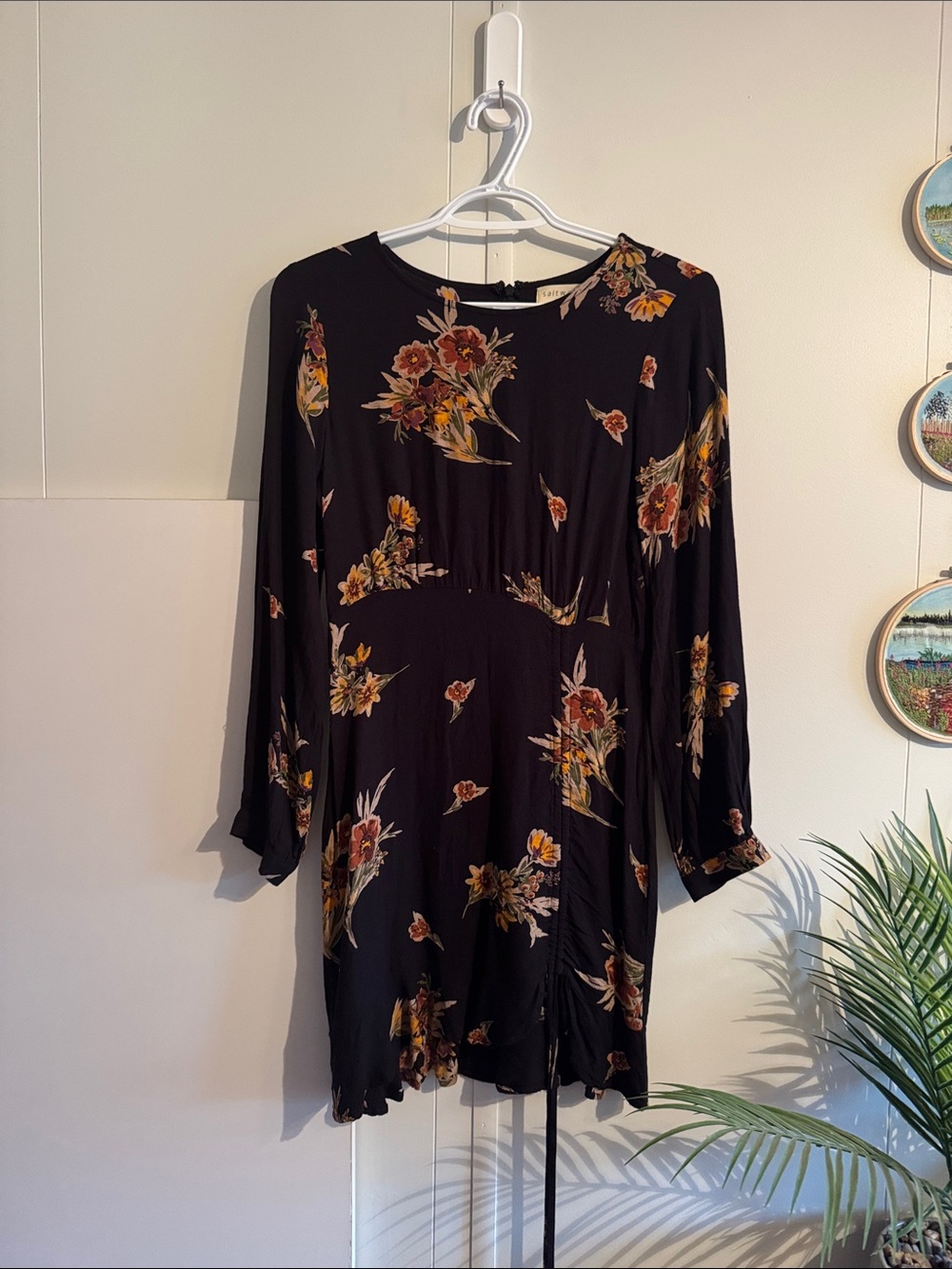 SALTWATER LUXE Floral Long Sleeve Dress S